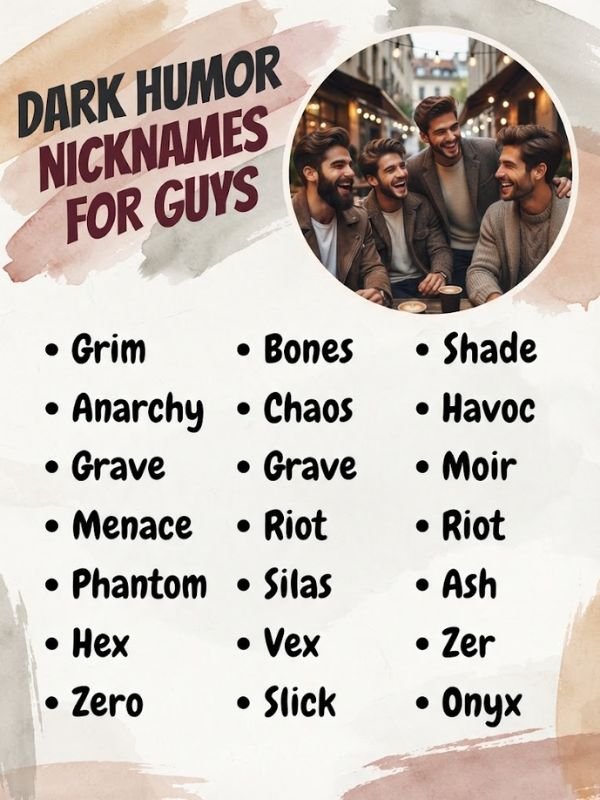 Dark Humor Nicknames For Guys