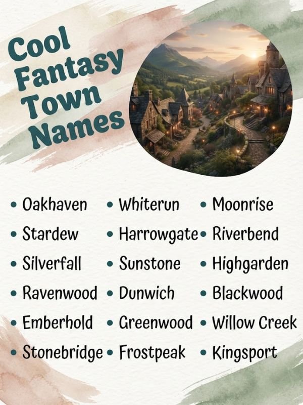 Cool Fantasy Town Names
