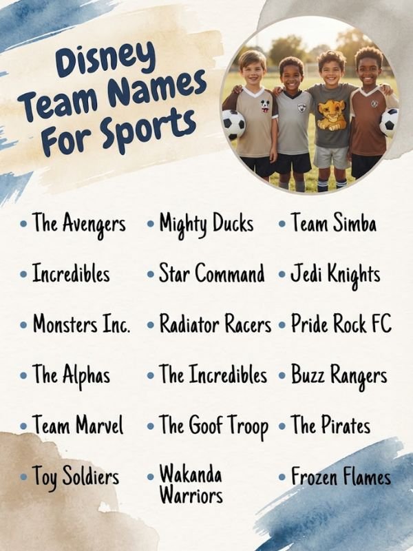 Disney Team Names For Sports