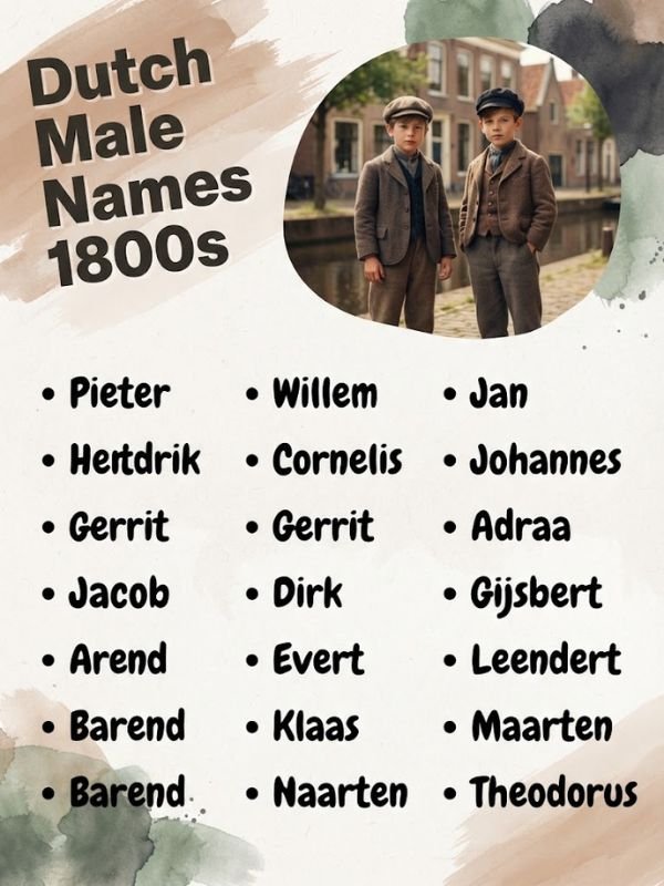 Dutch Male Names 1800s