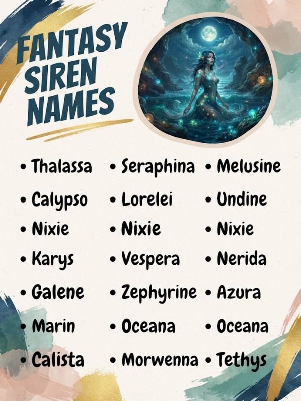 Fantasy Siren Names