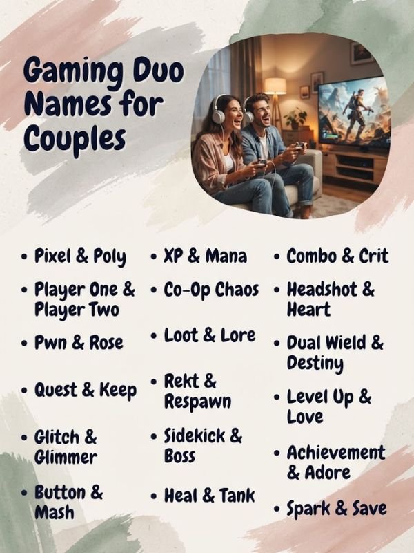 Gaming Duo Names for Couples