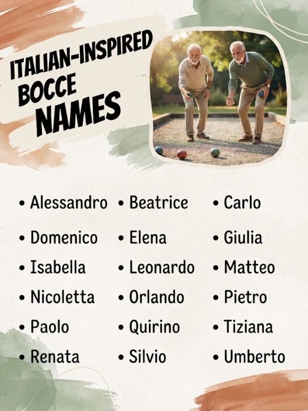 Italian-Inspired Bocce Names