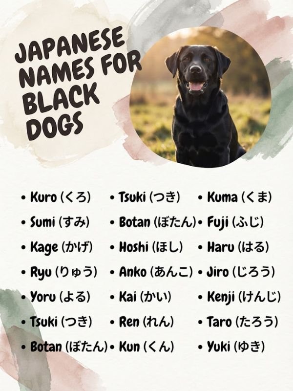 Japanese Names for Black Dogs
