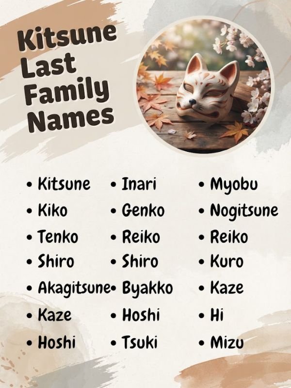 Kitsune Last Family Names