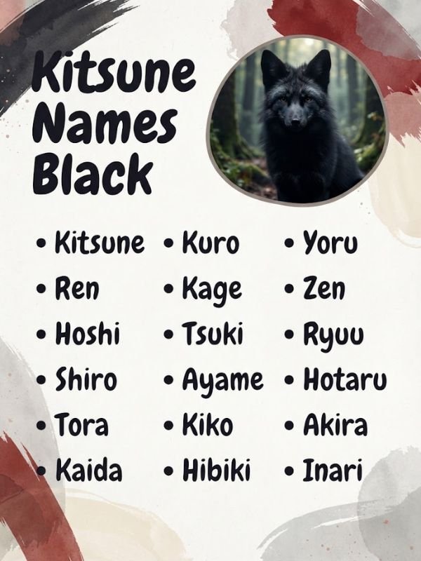 Kitsune Names Black