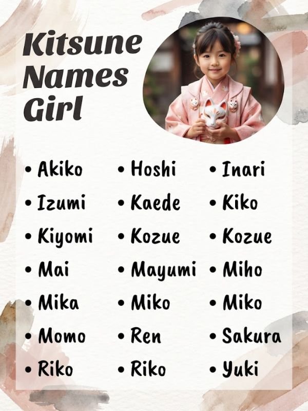 Kitsune Names Girl