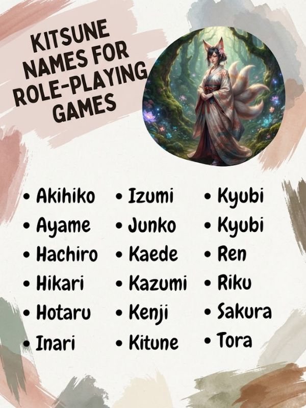 Kitsune Names for Role-Playing Games