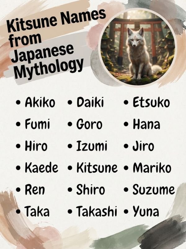 Kitsune Names from Japanese Mythology