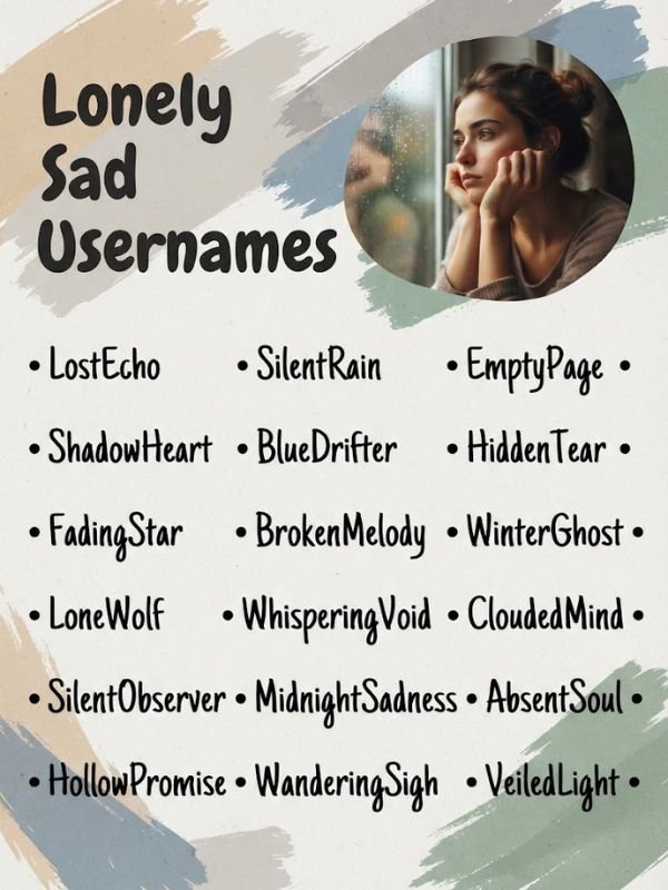 Lonely Sad Usernames