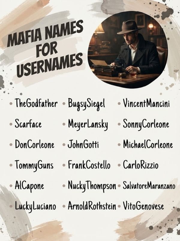 Mafia Names For Usernames