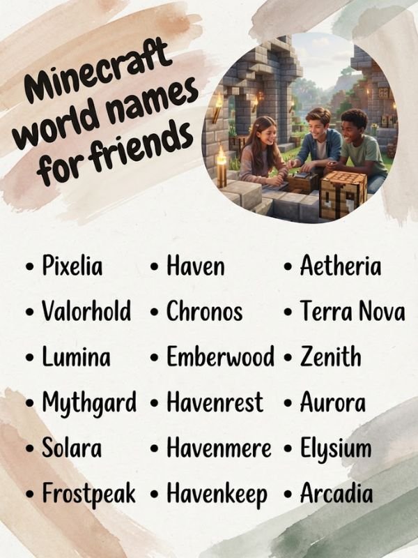 Minecraft world names for friends