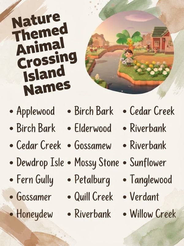 Nature Themed Animal Crossing Island Names