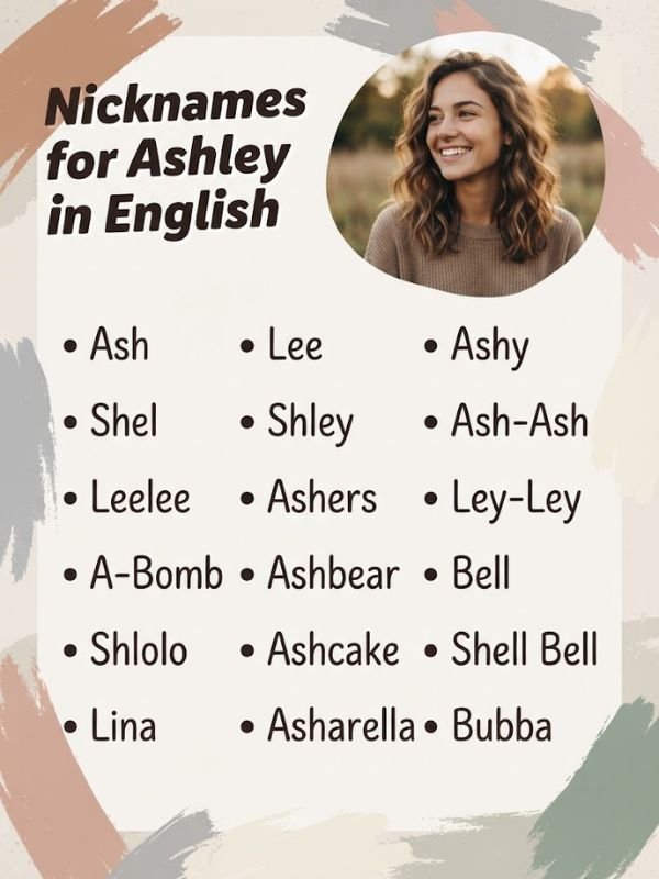Nicknames for Ashley in English