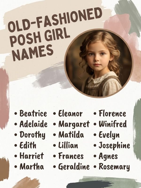 Old-Fashioned Posh Girl Names