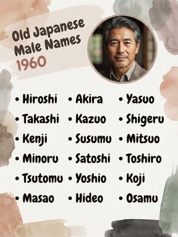 Old Japanese Male Names 1960