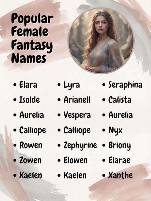 Popular Female Fantasy Names