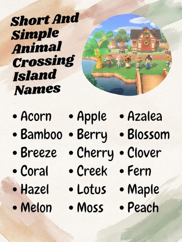 Short And Simple Animal Crossing Island Names