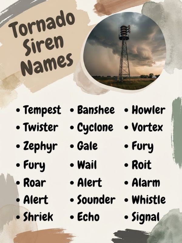 Tornado Siren Names