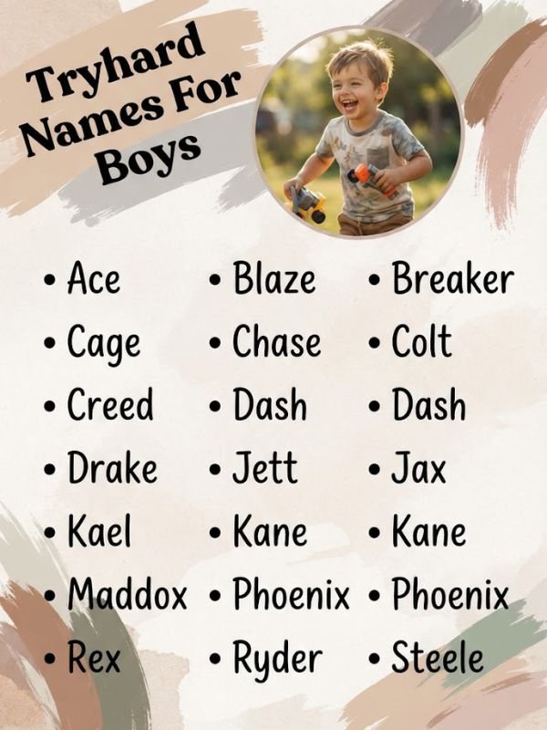 Tryhard Names For Boys