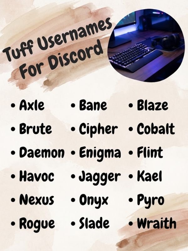 Tuff Usernames For Discord​