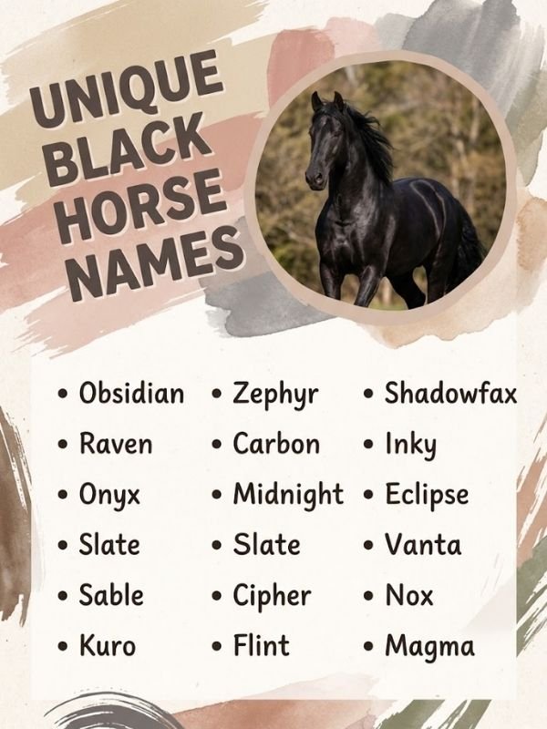 Unique Black Horse Names
