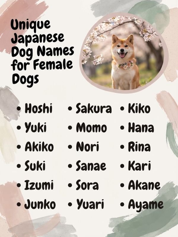 Unique Japanese Dog Names for Female Dogs