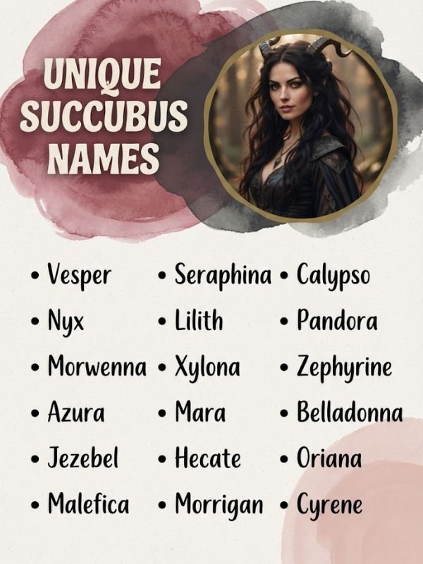 Unique Succubus Names