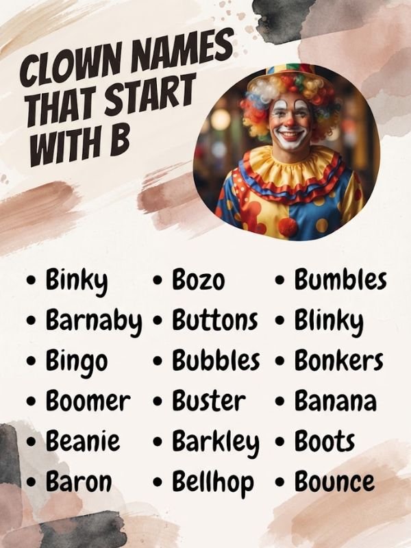 Clown Names That Start With B