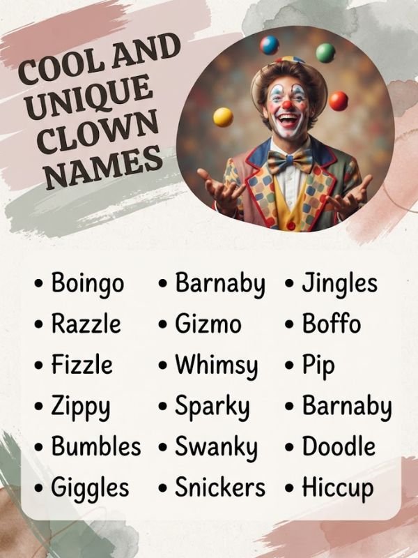 Cool And Unique Clown Names