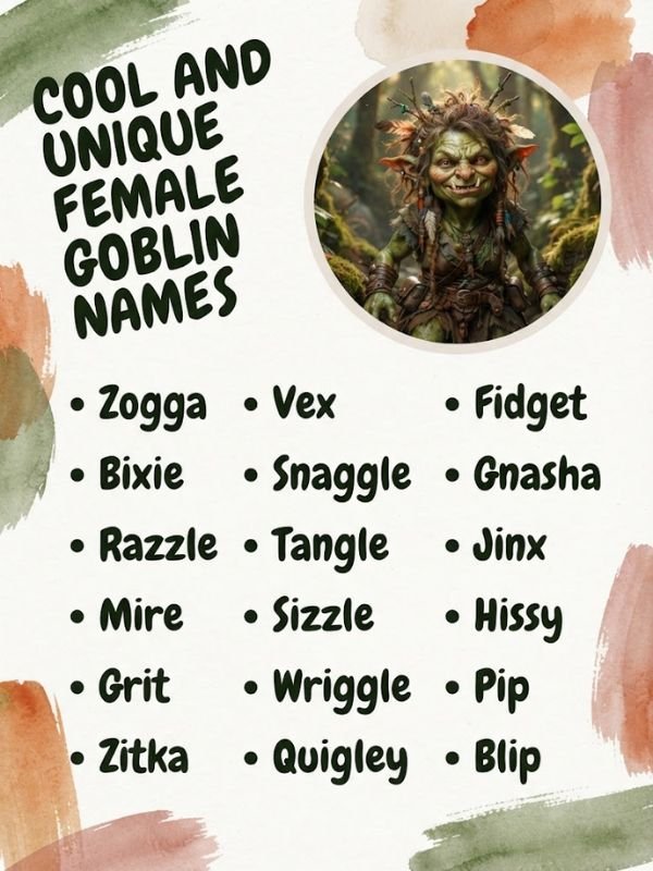 Cool And Unique Female Goblin Names