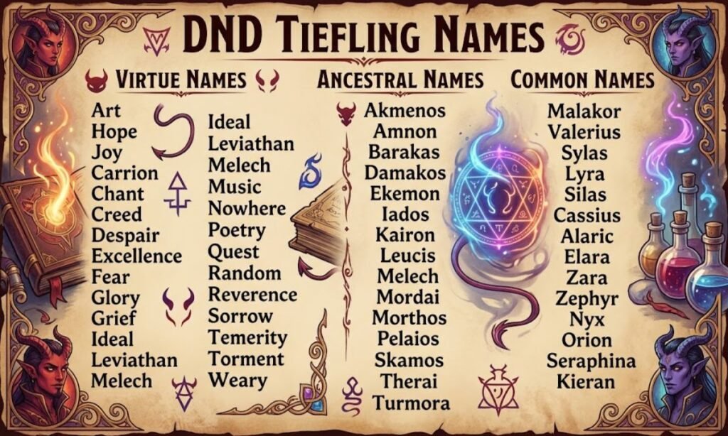 DnD Tiefling Names
