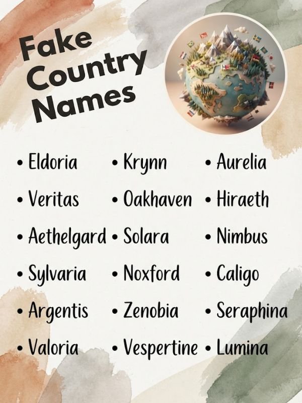 Fake Country Names