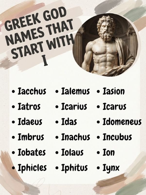 Greek God Names That Start With I
