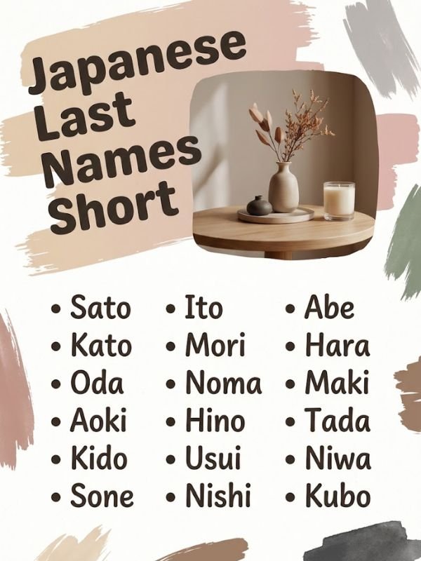 Japanese Last Names Short