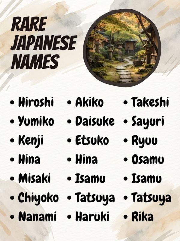 Japanese Names Rare