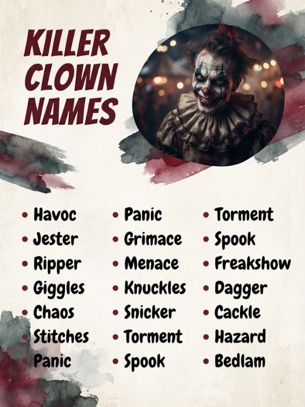 Killer Clown Names