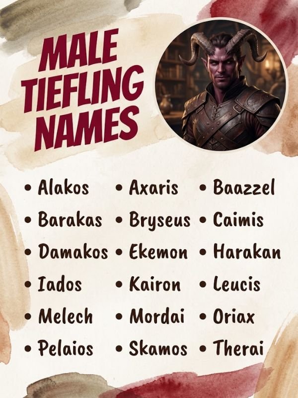 Male Tiefling Names