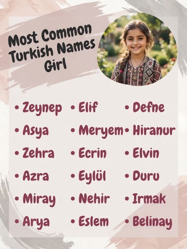 Most Common Turkish Names Girl