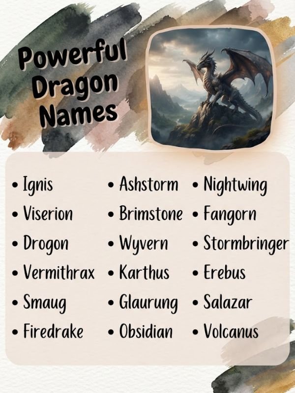 Powerful Dragon Names