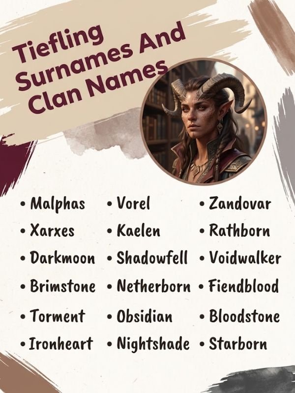 Tiefling Surnames And Clan Names