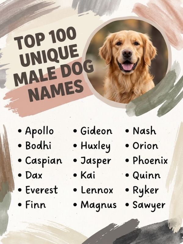 Top 100 Unique Male Dog Names