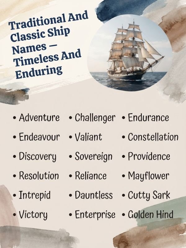 Traditional And Classic Ship Names — Timeless And Enduring