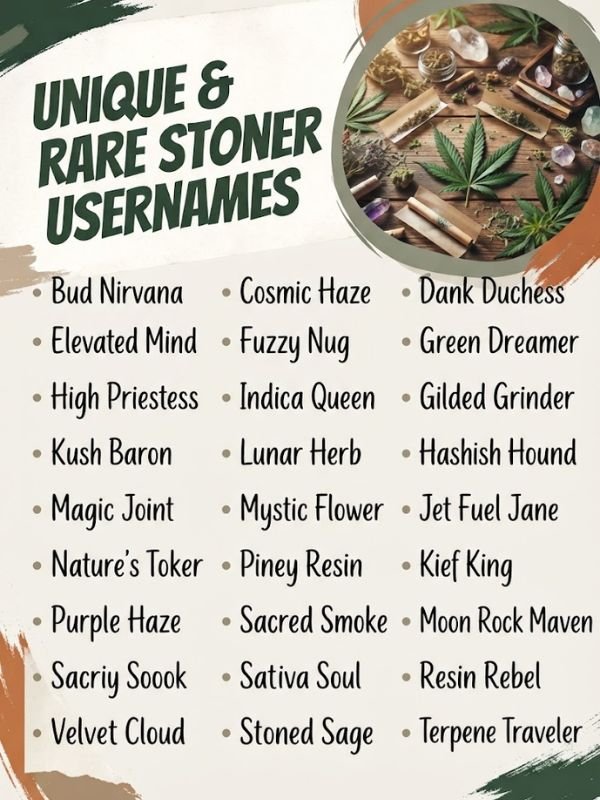 Unique & Rare Stoner Usernames